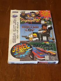 Sega Saturn 3 Free Games Pack Virtua Fighter 2, Virtua Cop and Daytona
