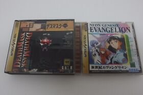 Death Mask Evangelion Lot of 2 Game Saturn Japan Official Sega