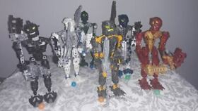 All 6 Lego Bionicle INIKA (8727-8732) with Light-Up Weapons & 6 Zamor Spheres
