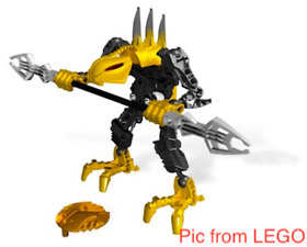 Lego Bionicle Stars - Rahkshi (7138) Complete Figure with GOLD PIECE