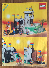 Lego 6081 King's Mountain Fortress Castle Knights INSTRUCTIONS ONLY Manual 1990