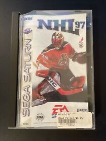 NHL 97 (Sega Saturn, 1996) complete in box broken case see photos