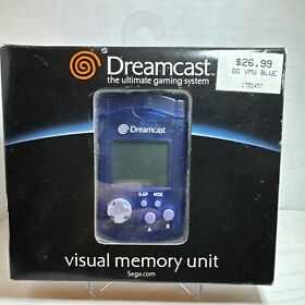 Sega Dreamcast VMU Visual Memory Unit Translucent Blue AUTHENTIC OEM Brand New