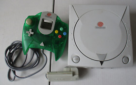SEGA Dreamcast System Console and Transparent Green Controller Only