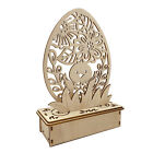 Wooden Egg Ornament Hollow Gifts Easter Festival Desktop Ornament Wear-resistant