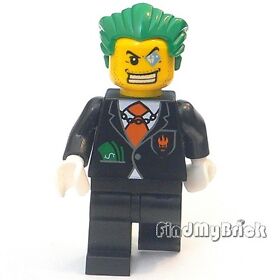 M050A Lego Agents Dollar Bill Minifigure River Heist Villain Joker Hair 8968 NEW
