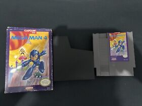 Mega Man 4 Nintendo NES Capcom Box and Cartridge Tested