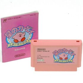 HOSHI NO KIRBY Cart + Manual Famicom Nintendo FC Japan Import Action NTSC-J
