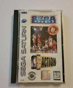 NBA Action (Sega Saturn, 1996) Complete CIB RaRe Fun Basketball Game W/ Reg