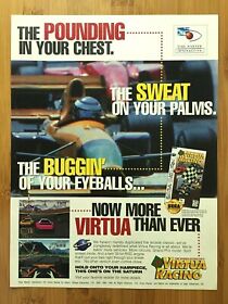 VR Virtua Racing Sega Saturn 1996 Vintage Print Ad/Poster Video Game Room Art