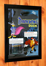 1992 Capcom Darkwing Duck NES Game Boy Vintage Promo Poster / Ad Page Framed