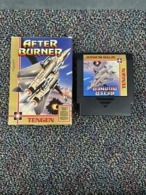 After Burner (Nintendo Entertainment System, 1989) NES Cart, Box, Survey Card 