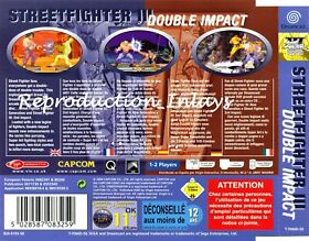 Street Fighter 3: Double Impact Dreamcast Back Inlay