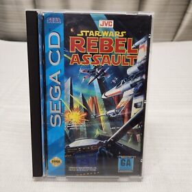 Sega CD Game Star Wars Rebel Assault CIB Complete In Box W Reg