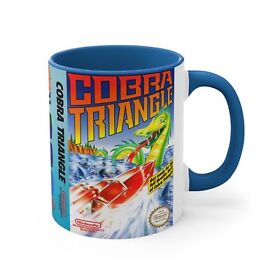 Cobra Triangle NES 8 bit game box cover famicom Accent Coffee Mug, 11oz 