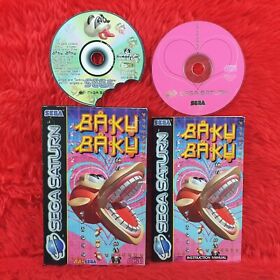 Sega Saturn BAKU BAKU + Club Saturn Music Promo Bite Insert BOXED & COMPLETE PAL