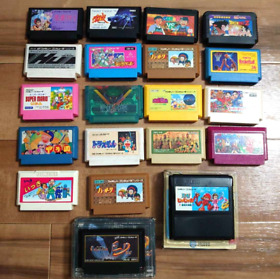 Lot 20 Famicom Cassette Nintendo Mario Game JUNK Summer Carnival '92 Recca Rare