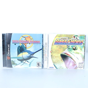 Sega Dreamcast Fishing Bundle Bass Fishing / Marine Fishing Both Complete
