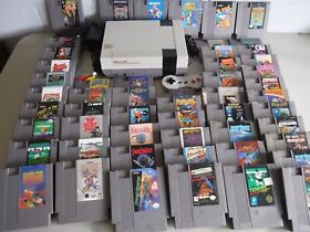 Nintendo NES Console and Game Lot of 54