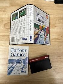 Parlour Games Sega Master System Complete CIB Manual Box Game Hang Tab