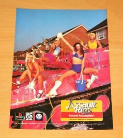 1995 Assault Rigs Sega Saturn PS1 Old Vintage Promo Poster / Ad Art print