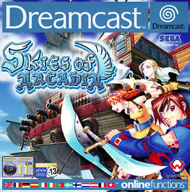 Skies Of Arcadia Dreamcast Front Back Case Replacement Box Art Case Cover Only