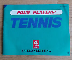 Nintendo NES Four Players Tennis Spielanleitung - Original Anleitung NES-74-NOE1