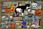 Halloween House Cat Jigsaw Puzzle by Vermont Christmas Company - 100 Piece, Larg