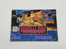 Jack Bros.Virtual Boy Manual Only *creases