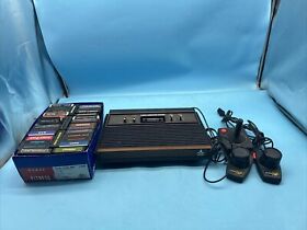 Original Atari 2600 1 Switch Wood Grain With 20 Games - Untested