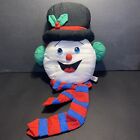 VTG Musical Christmas Snowman Plush Head Greeter Merry Christmas Motion Activate