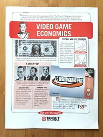 1998 F-1 World Grand Prix N64 Nintendo 64 Dreamcast Print Ad/Poster TARGET Art!