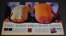 1995 Print Ad Video Game Baseball without the chili dog farts Virtual Boy art