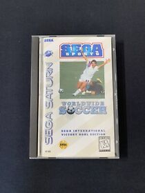 Sega Saturn Worldwide Soccer 1995 USA VG COND W Book