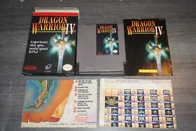 Dragon Warrior IV 4 (Nintendo NES) Complete in Box w/ Charts GREAT Shape