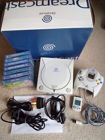 Sega Dreamcast Console Boxed With 7 Games