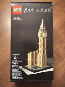 LEGO 21013 RETIRED ARCHITECTURE BIG BEN CLOCK TOWER LONDON Orig Box Manual 100%