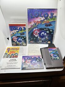 Adventures of Lolo 3 Complete CIB Nintendo NES W/ Rare Guide Near Mint!