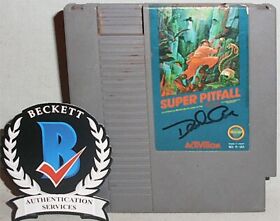 1980's -PITFALL- David Crane Beckett BAS Signed/Autograph Nintendo NES Game