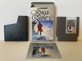 KING'S QUEST V 5 ✨Nintendo NES✨ USA Complete Box Manual Cartridge Konami CIB