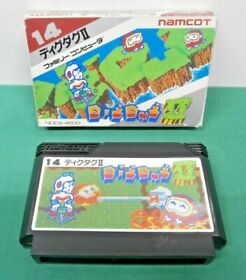 NES -- DIG DUG 2 -- w/o manual. popular action. Famicom Japan Game 10359