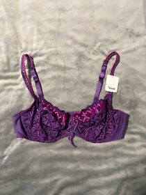 Aubade Paris Luxury Lingerie Purple Women’s Bra Size 36D