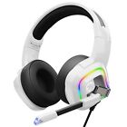 ZIUMIER Z66 White Gaming Headset with Microphone, Wired Over-Ear Headphone for