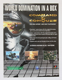Command & Conquer Vintage 1997 SEGA SATURN & PlayStation Print Ad PROMO Art