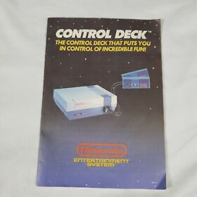 Consola de sistema Control Deck dos controladores Nintendo NES manual de instrucciones solamente