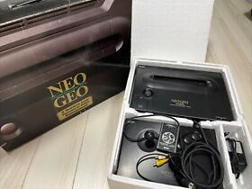 NEO GEO AES Console System Boxed neogeo SNK Tested JAPAN AV adapter Memory Card
