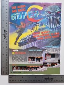 Super C Contra Nintendo Nes Original Print Ad / Poster Game Gift Art