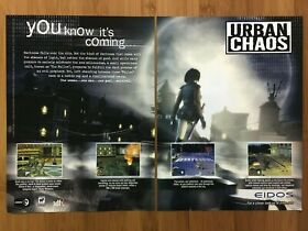 Urban Chaos PC PS1 Dreamcast 1999 Vintage Print Ad/Poster Art Official Rare