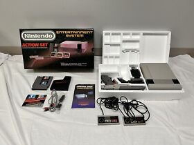 NICE! Nintendo NES Action Set Console In Box Tested Working