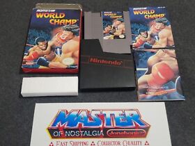 NES Nintendo WORLD CHAMP Complete CIB Box Game Romstar POSTER Rare Boxing